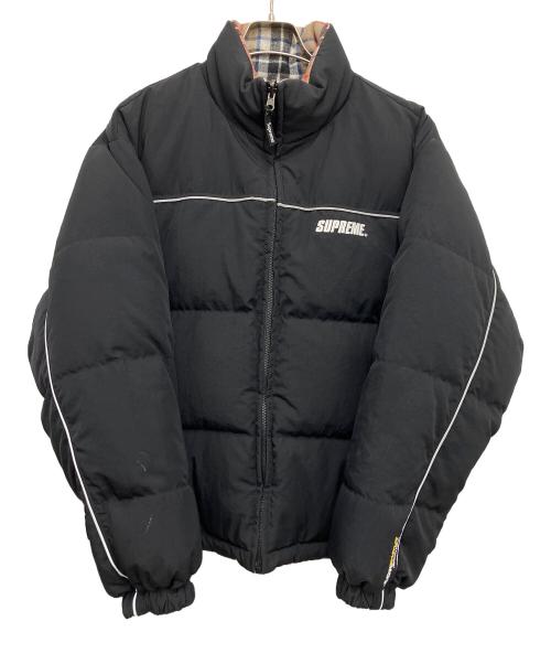 SUPREME（シュプリーム）SUPREME (シュプリーム) Lochcarron (ロキャロン) Reversible Puffer Jacket ブラック×ベージュ サイズ:Sの古着・服飾アイテム