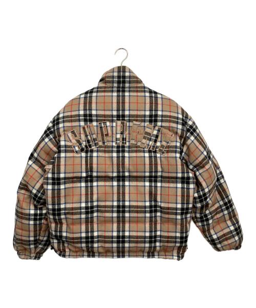 SUPREME（シュプリーム）SUPREME (シュプリーム) Lochcarron (ロキャロン) Reversible Puffer Jacket ブラック×ベージュ サイズ:Sの古着・服飾アイテム