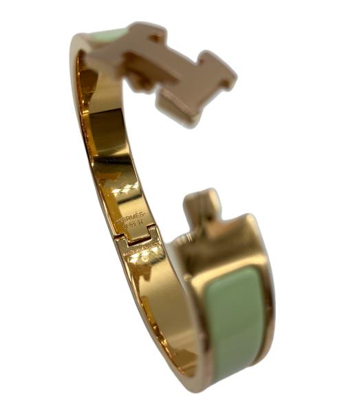 HERMES（エルメス）HERMES (エルメス) クラックH ゴールド×黄緑の古着・服飾アイテム