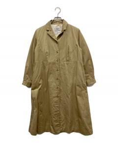 美品▲upper hightsアッパーハイツ//リネンガウンコート▲カーキ 中古・古着通販】upper hights (アッパーハイツ) ロングコート カーキ