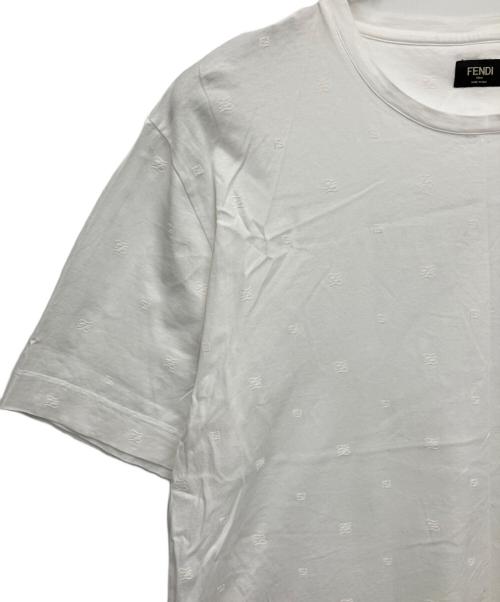 FENDI（フェンディ）FENDI (フェンディ) エンボス加工Tシャツ ブラック サイズ:XXLの古着・服飾アイテム