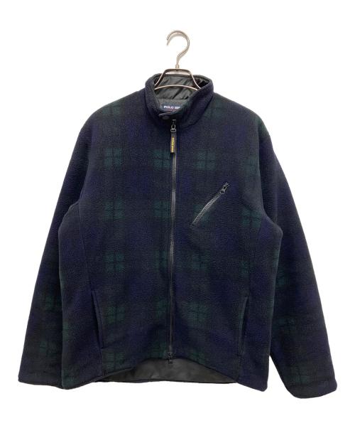 POLO SPORT（ポロスポーツ）POLO SPORT (ポロスポーツ) フリースジャケット ネイビー×グリーン サイズ:Lの古着・服飾アイテム
