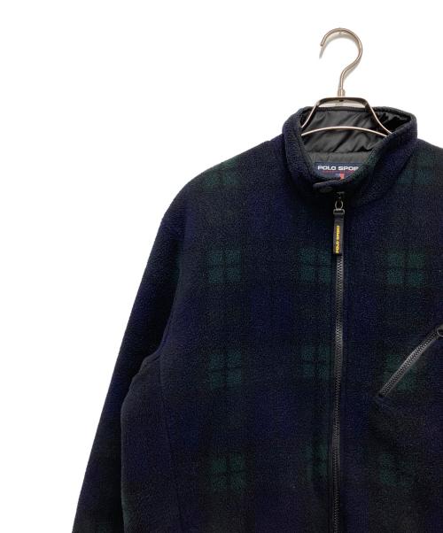 POLO SPORT（ポロスポーツ）POLO SPORT (ポロスポーツ) フリースジャケット ネイビー×グリーン サイズ:Lの古着・服飾アイテム