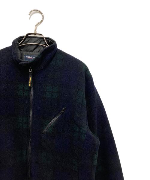 POLO SPORT（ポロスポーツ）POLO SPORT (ポロスポーツ) フリースジャケット ネイビー×グリーン サイズ:Lの古着・服飾アイテム