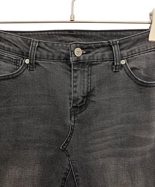 INPERFECT Denim（インパーフェクト デニム）INPERFECT Denim (インパーフェクト デニム) デニムスカート ブラック×ベージュ サイズ:27の古着・服飾アイテム