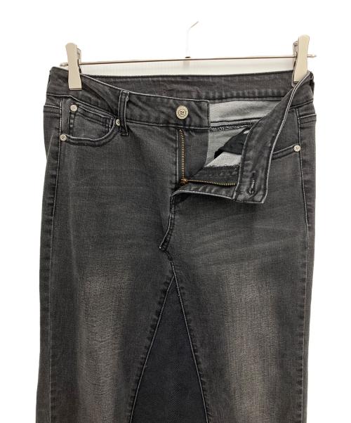 INPERFECT Denim（インパーフェクト デニム）INPERFECT Denim (インパーフェクト デニム) デニムスカート ブラック×ベージュ サイズ:27の古着・服飾アイテム