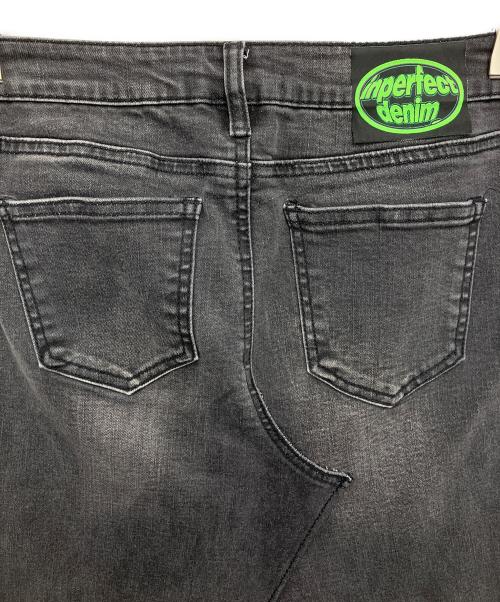 INPERFECT Denim（インパーフェクト デニム）INPERFECT Denim (インパーフェクト デニム) デニムスカート ブラック×ベージュ サイズ:27の古着・服飾アイテム