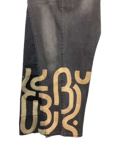 INPERFECT Denim（インパーフェクト デニム）INPERFECT Denim (インパーフェクト デニム) デニムスカート ブラック×ベージュ サイズ:27の古着・服飾アイテム
