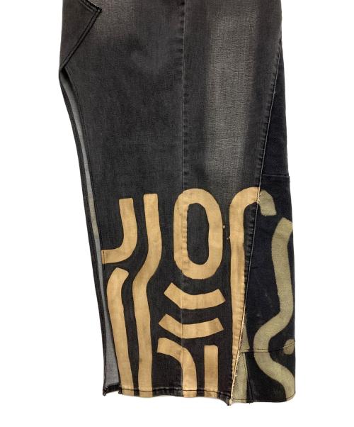 INPERFECT Denim（インパーフェクト デニム）INPERFECT Denim (インパーフェクト デニム) デニムスカート ブラック×ベージュ サイズ:27の古着・服飾アイテム