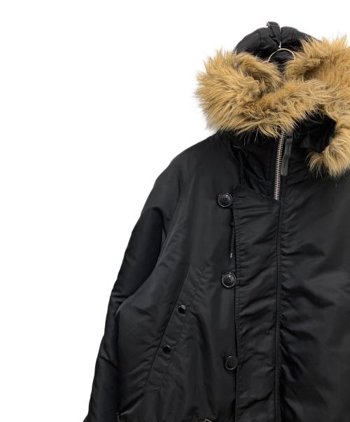 ALPHA（アルファ）ALPHA (アルファ) フライトジャケット ブラック×ベージュ サイズ:Lの古着・服飾アイテム