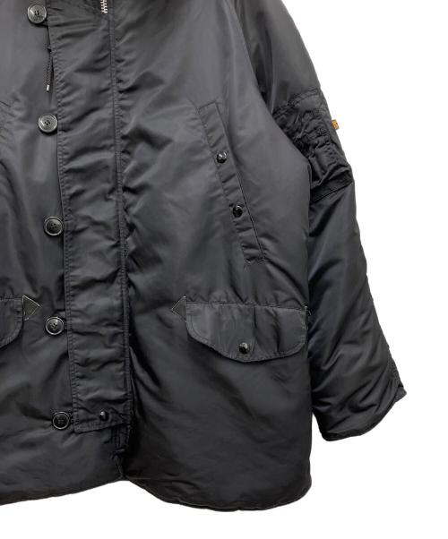 ALPHA（アルファ）ALPHA (アルファ) フライトジャケット ブラック×ベージュ サイズ:Lの古着・服飾アイテム