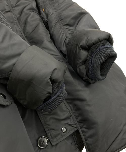 ALPHA（アルファ）ALPHA (アルファ) フライトジャケット ブラック×ベージュ サイズ:Lの古着・服飾アイテム