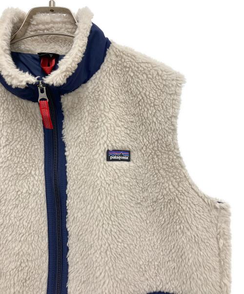 Patagonia（パタゴニア）Patagonia (パタゴニア) フリースベスト ベージュ×ネイビー サイズ:XXLの古着・服飾アイテム