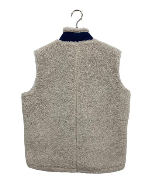Patagonia（パタゴニア）Patagonia (パタゴニア) フリースベスト ベージュ×ネイビー サイズ:XXLの古着・服飾アイテム