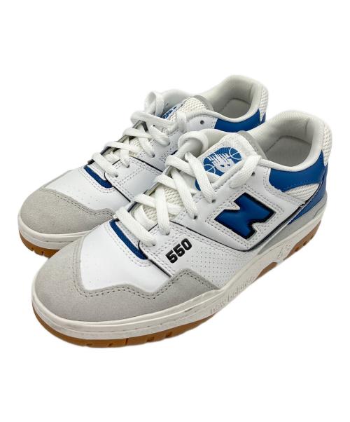 NEW BALANCE（ニューバランス）NEW BALANCE (ニューバランス) BB550 ホワイト×ブルー サイズ:24cmの古着・服飾アイテム