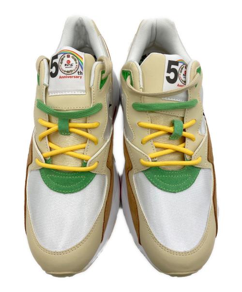 天下一品（テンカイッピン）天下一品 (テンカイッピン) le coq sportif (ルコックスポルティフ) スニーカー ベージュ×ホワイト サイズ:28cmの古着・服飾アイテム