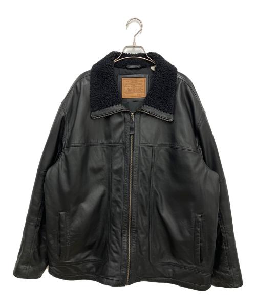 LEVI'S（リーバイス）LEVI'S (リーバイス) ラムレザージャケット ブラック サイズ:XLの古着・服飾アイテム