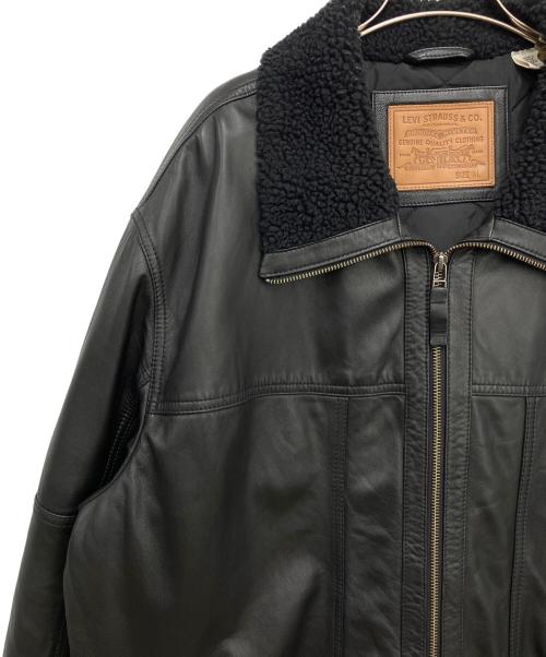LEVI'S（リーバイス）LEVI'S (リーバイス) ラムレザージャケット ブラック サイズ:XLの古着・服飾アイテム