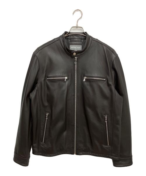 MICHAEL KORS（マイケル・コース）MICHAEL KORS (マイケル・コース) レザージャケット ブラック サイズ:Lの古着・服飾アイテム