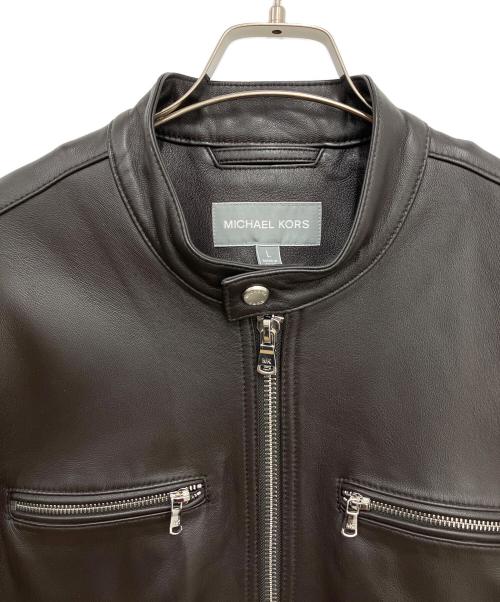 MICHAEL KORS（マイケル・コース）MICHAEL KORS (マイケル・コース) レザージャケット ブラック サイズ:Lの古着・服飾アイテム