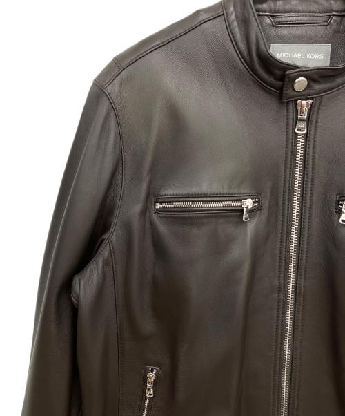 MICHAEL KORS（マイケル・コース）MICHAEL KORS (マイケル・コース) レザージャケット ブラック サイズ:Lの古着・服飾アイテム