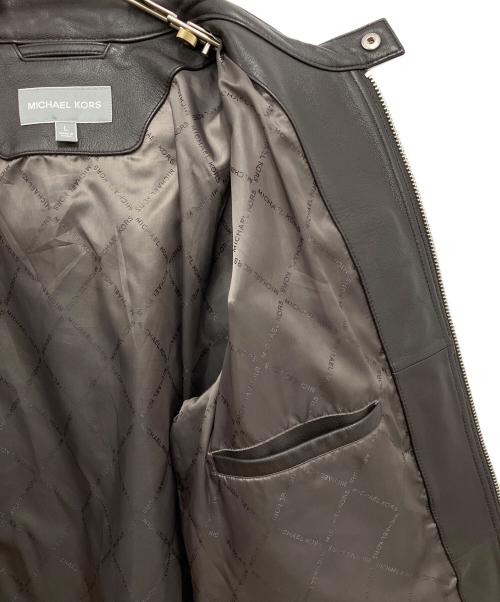 MICHAEL KORS（マイケル・コース）MICHAEL KORS (マイケル・コース) レザージャケット ブラック サイズ:Lの古着・服飾アイテム