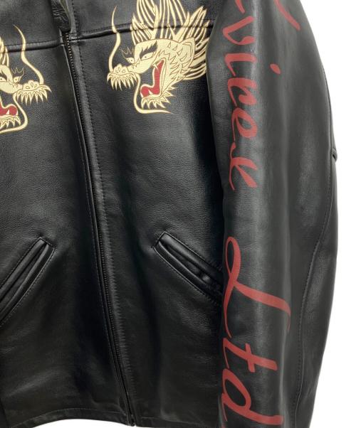 AVIREX（アヴィレックス）AVIREX (アヴィレックス) レザージャケット ブラック サイズ:Lの古着・服飾アイテム