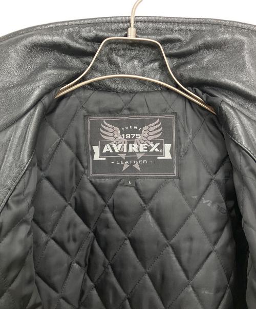 AVIREX（アヴィレックス）AVIREX (アヴィレックス) レザージャケット ブラック サイズ:Lの古着・服飾アイテム