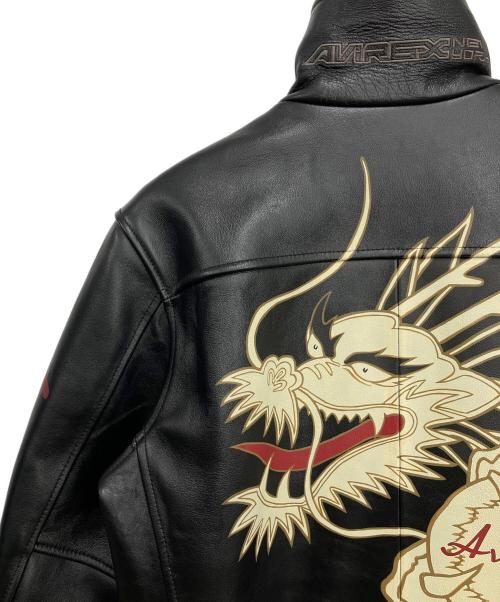 AVIREX（アヴィレックス）AVIREX (アヴィレックス) レザージャケット ブラック サイズ:Lの古着・服飾アイテム