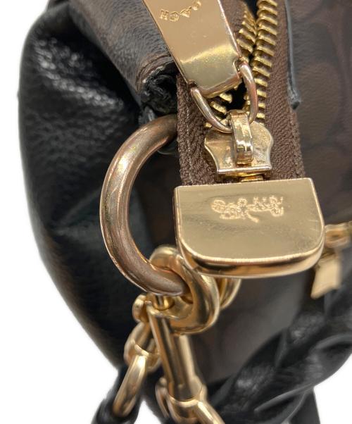 COACH（コーチ）COACH (コーチ) ショルダーバッグ シグネチャー ブラウン×ブラックの古着・服飾アイテム
