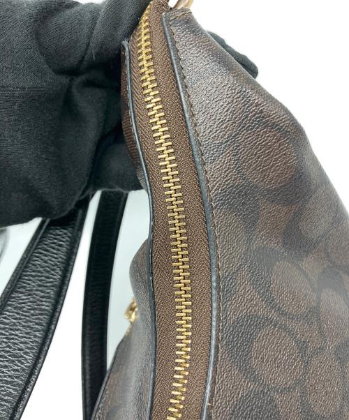 COACH（コーチ）COACH (コーチ) ショルダーバッグ シグネチャー ブラウン×ブラックの古着・服飾アイテム