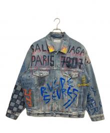 BALENCIAGA（バレンシアガ）の古着「グラフィティ オーバーサイズデニムジャケット」｜インディゴ