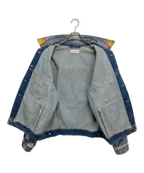 BALENCIAGA（バレンシアガ）BALENCIAGA (バレンシアガ) グラフィティ オーバーサイズデニムジャケット インディゴ サイズ:34の古着・服飾アイテム