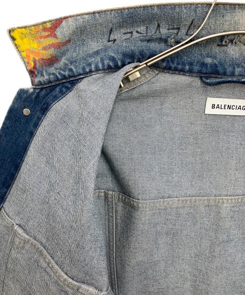 BALENCIAGA（バレンシアガ）BALENCIAGA (バレンシアガ) グラフィティ オーバーサイズデニムジャケット インディゴ サイズ:34の古着・服飾アイテム
