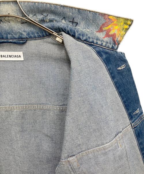 BALENCIAGA（バレンシアガ）BALENCIAGA (バレンシアガ) グラフィティ オーバーサイズデニムジャケット インディゴ サイズ:34の古着・服飾アイテム