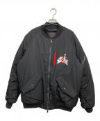 JORDANジョーダン）の古着「MA-1ジャケット」｜ブラック
