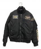 VANSONバンソン）の古着「MA-1ジャケット」｜ブラック