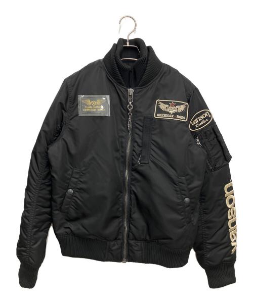 VANSON（バンソン）VANSON (バンソン) MA-1ジャケット ブラック サイズ:Mの古着・服飾アイテム
