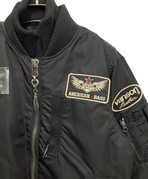 VANSON（バンソン）VANSON (バンソン) MA-1ジャケット ブラック サイズ:Mの古着・服飾アイテム
