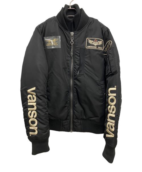 VANSON（バンソン）VANSON (バンソン) MA-1ジャケット ブラック サイズ:Mの古着・服飾アイテム