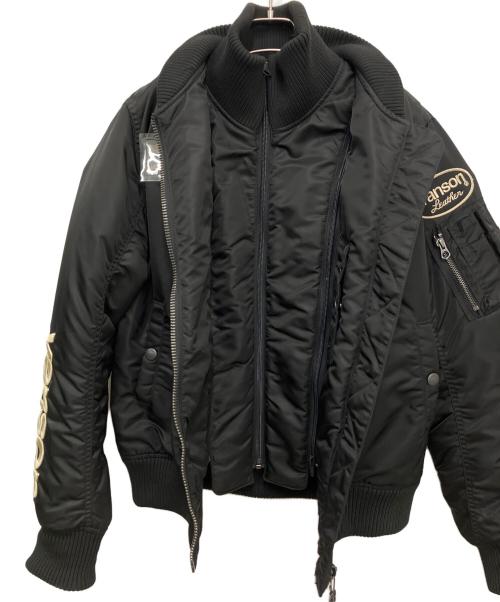 VANSON（バンソン）VANSON (バンソン) MA-1ジャケット ブラック サイズ:Mの古着・服飾アイテム