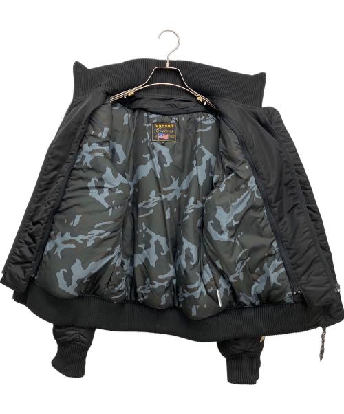 VANSON（バンソン）VANSON (バンソン) MA-1ジャケット ブラック サイズ:Mの古着・服飾アイテム