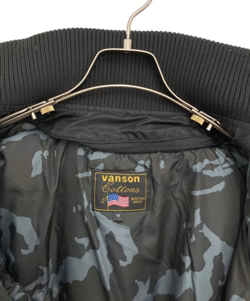 VANSON（バンソン）VANSON (バンソン) MA-1ジャケット ブラック サイズ:Mの古着・服飾アイテム