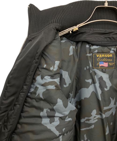 VANSON（バンソン）VANSON (バンソン) MA-1ジャケット ブラック サイズ:Mの古着・服飾アイテム