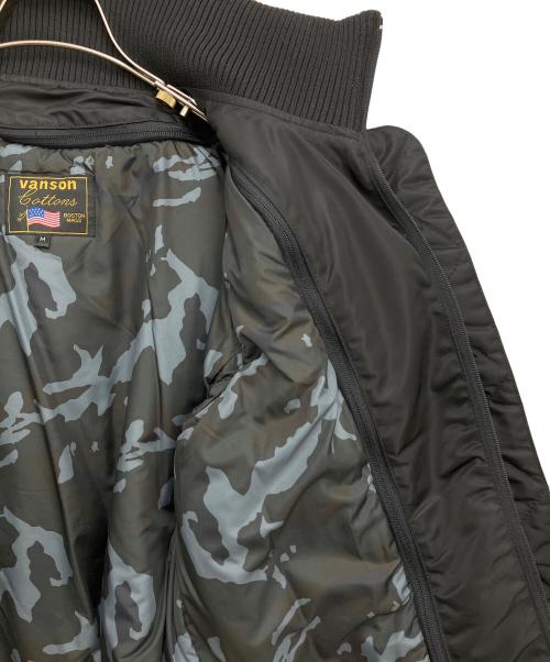 VANSON（バンソン）VANSON (バンソン) MA-1ジャケット ブラック サイズ:Mの古着・服飾アイテム