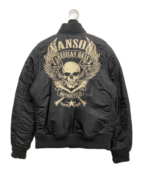 VANSON（バンソン）VANSON (バンソン) MA-1ジャケット ブラック サイズ:Mの古着・服飾アイテム