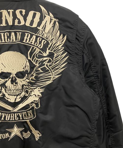 VANSON（バンソン）VANSON (バンソン) MA-1ジャケット ブラック サイズ:Mの古着・服飾アイテム