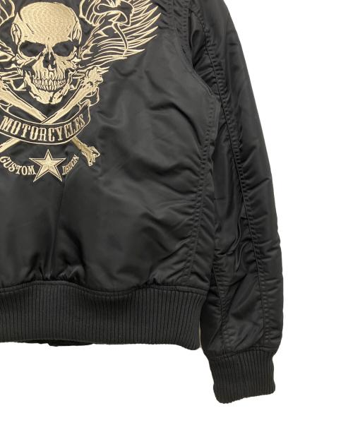 VANSON（バンソン）VANSON (バンソン) MA-1ジャケット ブラック サイズ:Mの古着・服飾アイテム