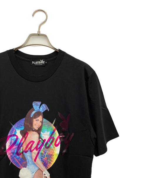 PLAY BOY（プレイボーイ）PLAY BOY (プレイボーイ) Hysteric Glamour (ヒステリックグラマー) 半袖Tシャツ ブラック サイズ:Mの古着・服飾アイテム
