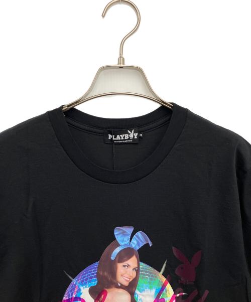 PLAY BOY（プレイボーイ）PLAY BOY (プレイボーイ) Hysteric Glamour (ヒステリックグラマー) 半袖Tシャツ ブラック サイズ:Mの古着・服飾アイテム